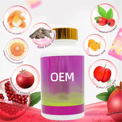 OEM ग्लूटाथियोन त्वचा सफेद करने वाली गोलियां 60pcs/Soft Gel